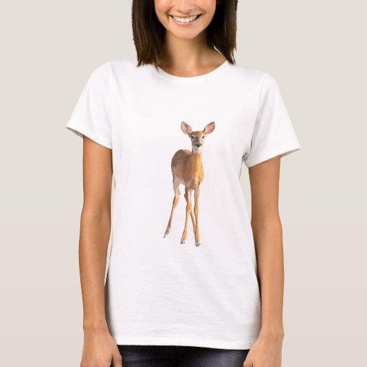 子鹿のシルエット Tシャツ (正面)