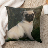 子鹿のパグの子犬のモデル クッション (ブランケット)