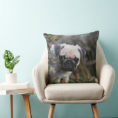 子鹿のパグの子犬のHeadshot クッション (椅子)