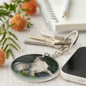 子鹿のパグの子犬 キーホルダー (正面右)