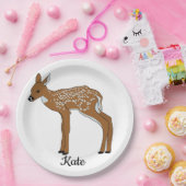 子鹿の動物 ペーパープレート (パーティー)