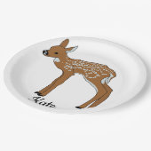 子鹿の動物 ペーパープレート (アングル)