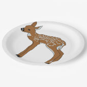 子鹿の動物 ペーパープレート (アングル)