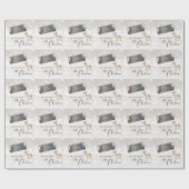 子鹿を飾る愛らしいクリスマスの森の風景 ラッピングペーパー (フラット)