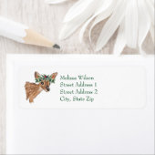 子鹿クリスマス差出人住所ラベル ラベル (インサイチュ)