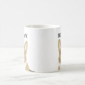 子鹿パーソナライズされたと白コルギ コーヒーマグカップ (中央)