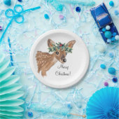 子鹿パーソナライズされた紙クリスマスプレート ペーパープレート (パーティー)