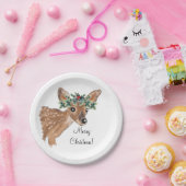 子鹿パーソナライズされた紙クリスマスプレート ペーパープレート (パーティー)