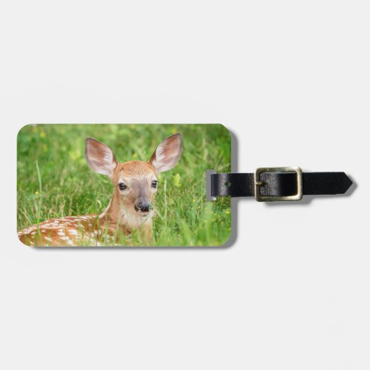 子鹿ポートレート ラゲッジタグ (正面横)