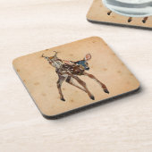 子鹿及び枝角のフクロウのコースター コースター (左側)