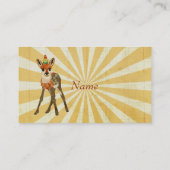 子鹿及び鳥の名刺 名刺 (裏面)