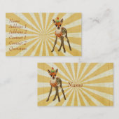 子鹿及び鳥の名刺 名刺 (正面/裏面)