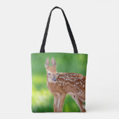 子鹿生まれたばかりののポートレート トートバッグ (裏面)