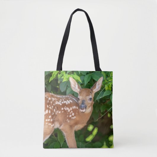 子鹿生まれたばかりののポートレート トートバッグ (正面)