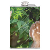 子鹿生まれたばかりののポートレート フラスク (裏面)