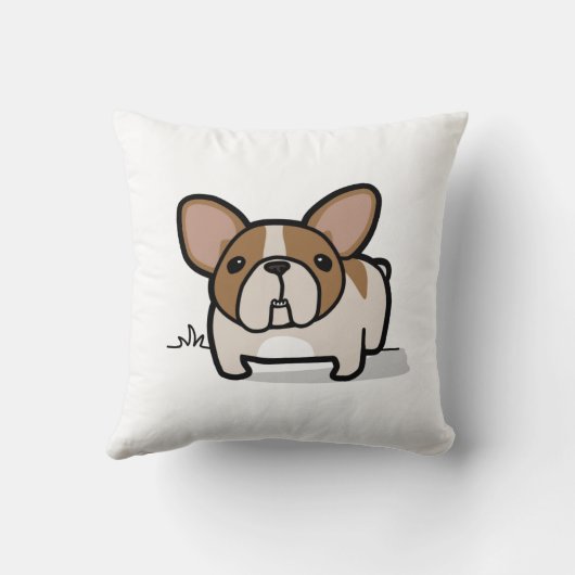 子鹿雑色のFrenchie クッション (裏面)