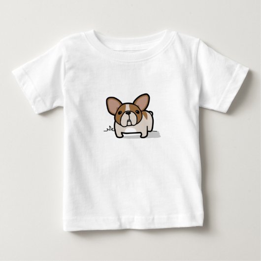 子鹿雑色のFrenchie ベビーTシャツ (正面)