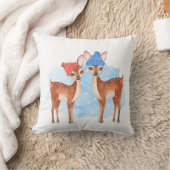 子鹿。冬 クッション (ブランケット)