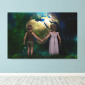 子 キャンバスプリント (インサイチュ (ウッドフロア))