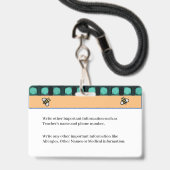 子ID個人設定カード バッジ (裏面（ネックストラップ付）)