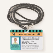 子ID個人設定カード バッジ (正面ランヤード)