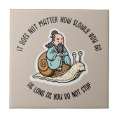 孔子とカタツムリ タイル (正面)