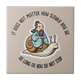 孔子とカタツムリ タイル