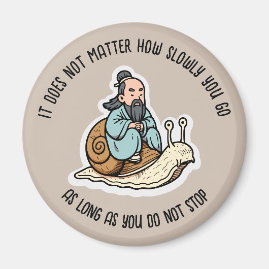 孔子とカタツムリ マグネット (正面)