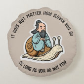 孔子とカタツムリ ラウンドクッション (裏面)