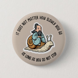 孔子とカタツムリ 缶バッジ