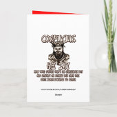 孔子のおもしろいクリスマス シーズンカード (裏面)