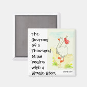 孔子のやる気を起こさせる引用文の「鵞鳥」の磁石 マグネット (正面/裏面)