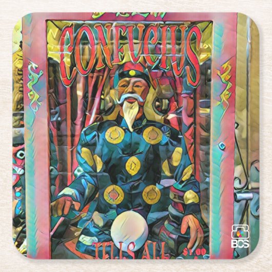 孔子のペーパーコースター スクエアペーパーコースター (正面)