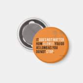 孔子の夢やる気を起こさせる引用文ゴール マグネット (正面/裏面)