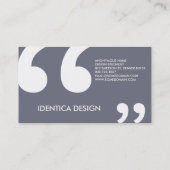 孔子の成功の引用文 名刺 (裏面)