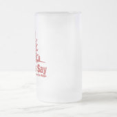 孔子は言います フロストグラスビールジョッキ (中央)