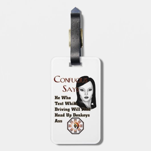 孔子は言う ラゲッジタグ (裏面縦)