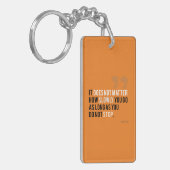 孔子引用文やる気を起こさせる感動的オレンジ キーホルダー (正面左)