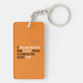 孔子引用文やる気を起こさせる感動的オレンジ キーホルダー (裏面)