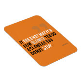 孔子引用文やる気を起こさせる感動的オレンジ マグネット (右側)