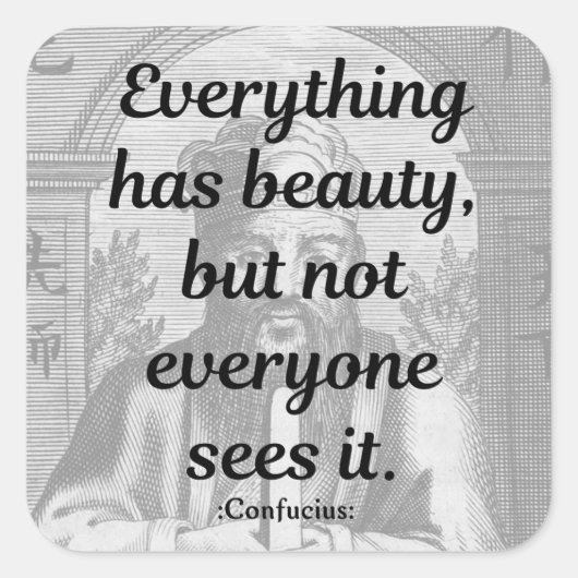 孔子引用文 スクエアシール (正面)