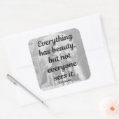 孔子引用文 スクエアシール (封筒)