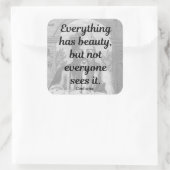 孔子引用文 スクエアシール (バッグ)