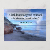 孔子感動的引用文『よい助言』 ポストカード (正面)