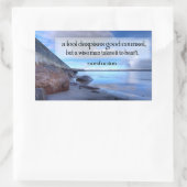 孔子感動的引用文『よい助言』 長方形シール (バッグ)