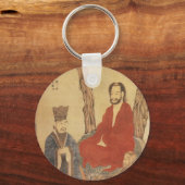 孔子、老子、仏法の羅漢 キーホルダー (正面)