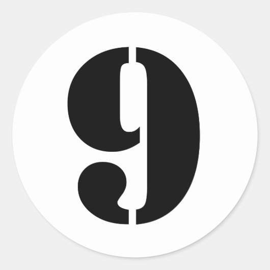 孔版番号(ジャンツ順) 9 9白 ラウンドシール (正面)