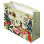 孔雀およびウィリアム・モリス抱き枕 ラージペーパーバッグ (裏面アングル)