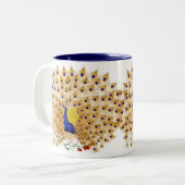 孔雀およびバラのマグ ツートーンマグカップ (正面左)