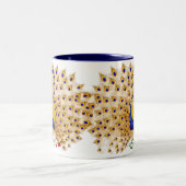 孔雀およびバラのマグ ツートーンマグカップ (中央)